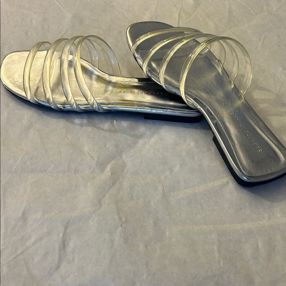 Zara Shiny Silver Strappy Sandals - Picture 4 of 4
